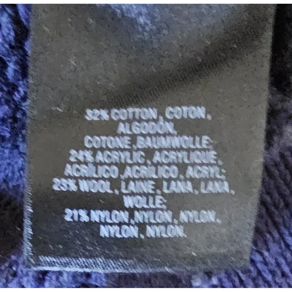 Anthropologie Field And Flower Wool Blend Navy‎ Pink Sweater Women's Size Medium